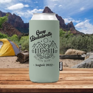 Camp Bachelorette Party KOOZIE® Can Cooler, Camping Bachelorette Favors, Cabin Bachelorette Party, Seltzer KOOZIE® Can Cooler