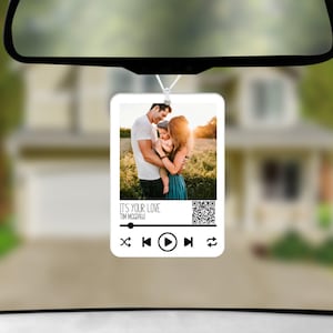 Rear View Mirror Picture Charm, Custom Photo Car Song, Rear View Mirror Accessories, Photo Car Ornament, Rear View Mirror Hanger for Men