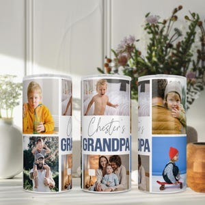 Grandpa Photo Tumbler, Fathers Day Cup with Photos, Grandpa Travel Cup Personalized, Grandpa Gifts Birthday, Gift for Grandpa from Grandkids
