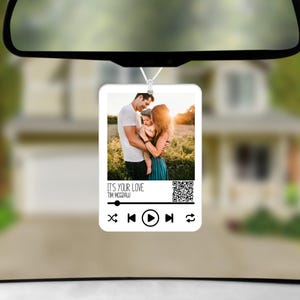 Rear View Mirror Picture Charm, Custom Photo Car Song, Rear View Mirror Accessories, Photo Car Ornament, Rear View Mirror Hanger for Men