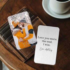Wallet Card Photo, Photo Wallet Insert Gift for Boyfriend, Metal Picture Wallet Insert, Anniversary Gift for Husband, Custom Wallet Card