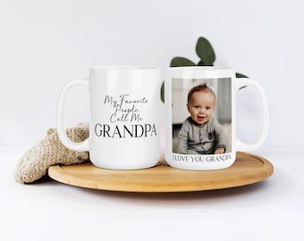 Grandpa Gift, Personalized Grandpa Photo Mug, Father's Day Mug from Grandkids, Grandpa Coffee Mug with Picture, Custom Photo Gift