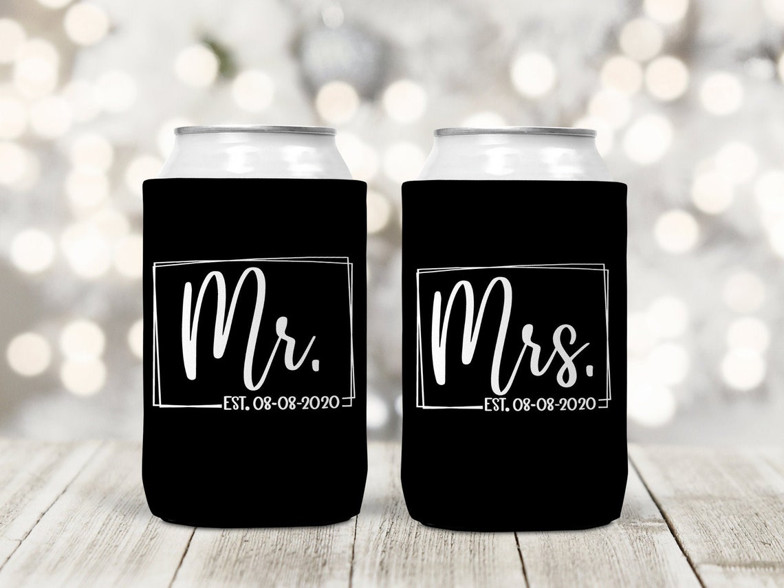 Mr. and Mrs. Wedding Gift Personalized KOOZIE® Can Cooler Etsy