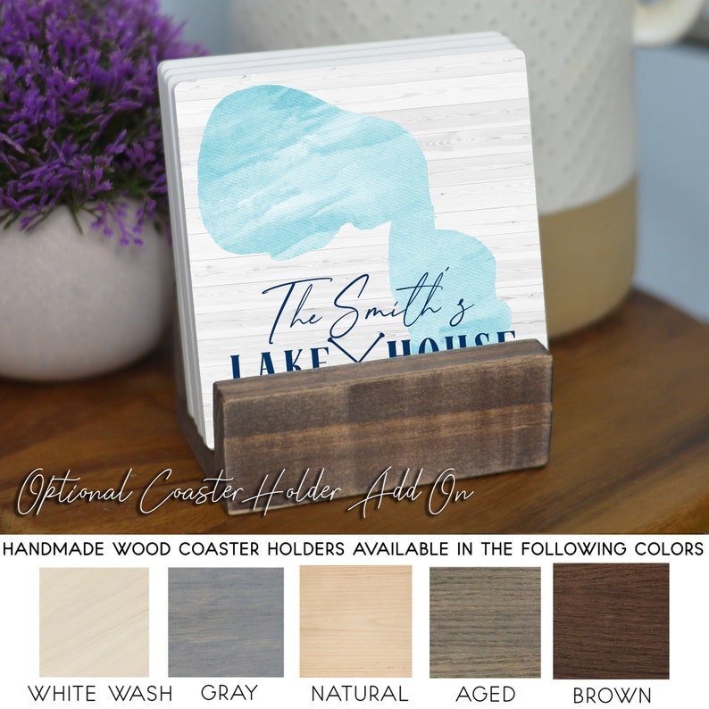 Custom Lake House Coasters Personalized Lake House Gifts Etsy