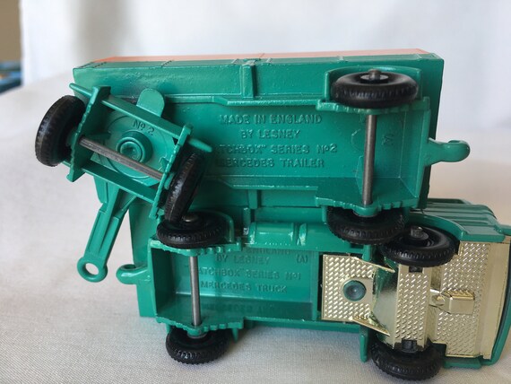 Rare Matchbox Series No1 and No2 Mercedes Truck/trailer