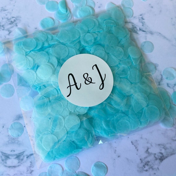 Blue Confetti & Bags Custom Label Option Biodegradable Etsy