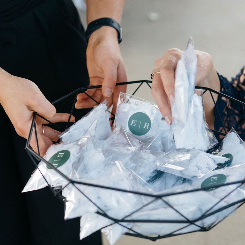 White Confetti & Bags Custom Label Option Biodegradable Etsy Australia