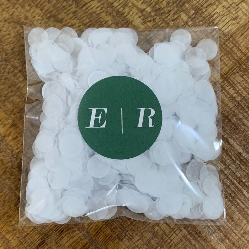 White Confetti & Bags Custom Label Option Biodegradable Etsy Australia