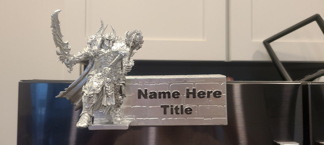 Death Knight, 3D Printed Cubicle Name Sign, Desk Name Plate - Etsy