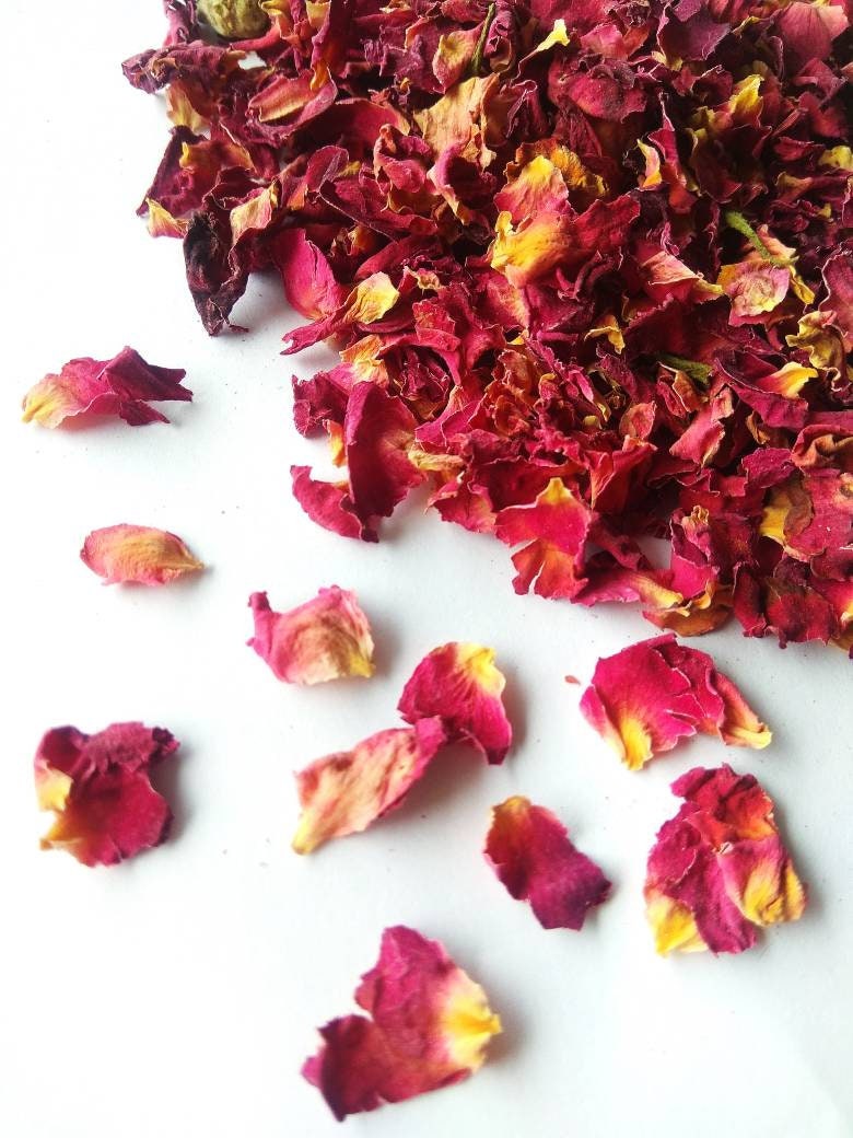 Organic Rose petals Dried Rose petals Edible flowers Dried Etsy