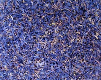 Organic Dried Blue Cornflower Petals: Edible Herbal Tea Garnish