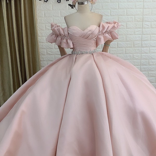 Blush Wedding Dress Etsy