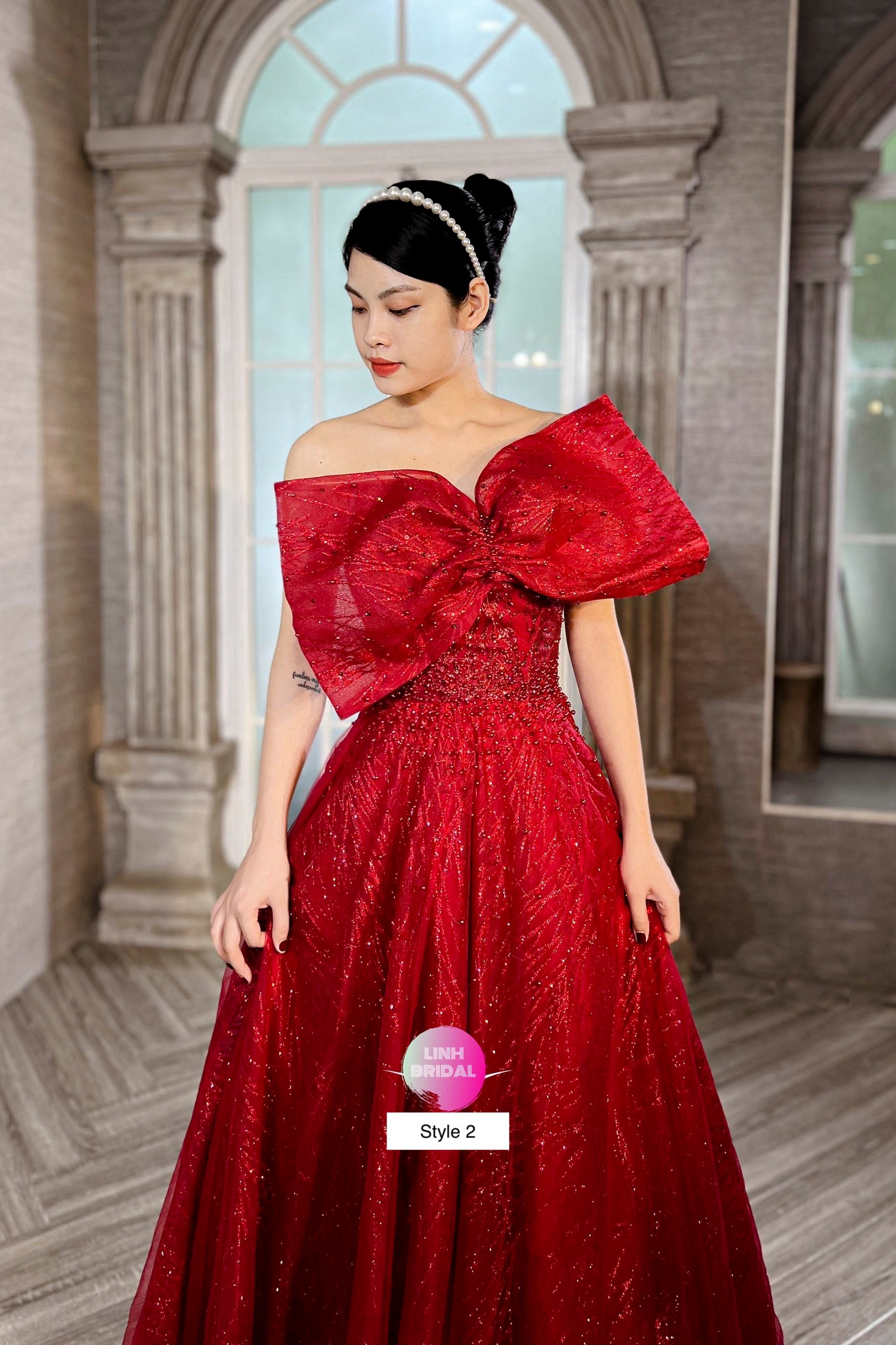 Evening dresses prom dress Vestiti da sera evening gowns Wedding red back  door dress