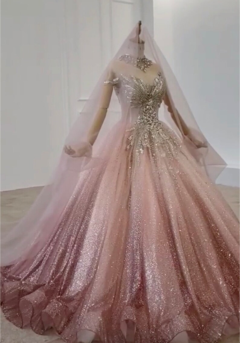 beaded ombre gown