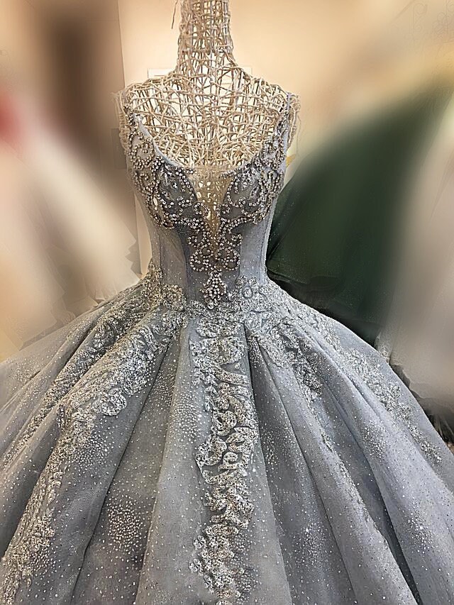 Silver ball cheap gowns for sale