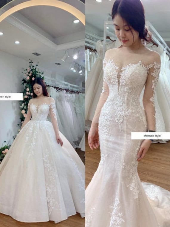 2 in 1 wedding dress