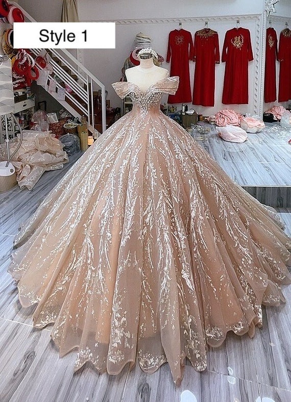 Luxury heavy lace beading ball gown wedding dress – Mermaid Bridal