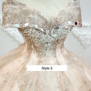 Rose Gold Sparkle Stylish Beaded Bodice Ball Gown Wedding - Etsy