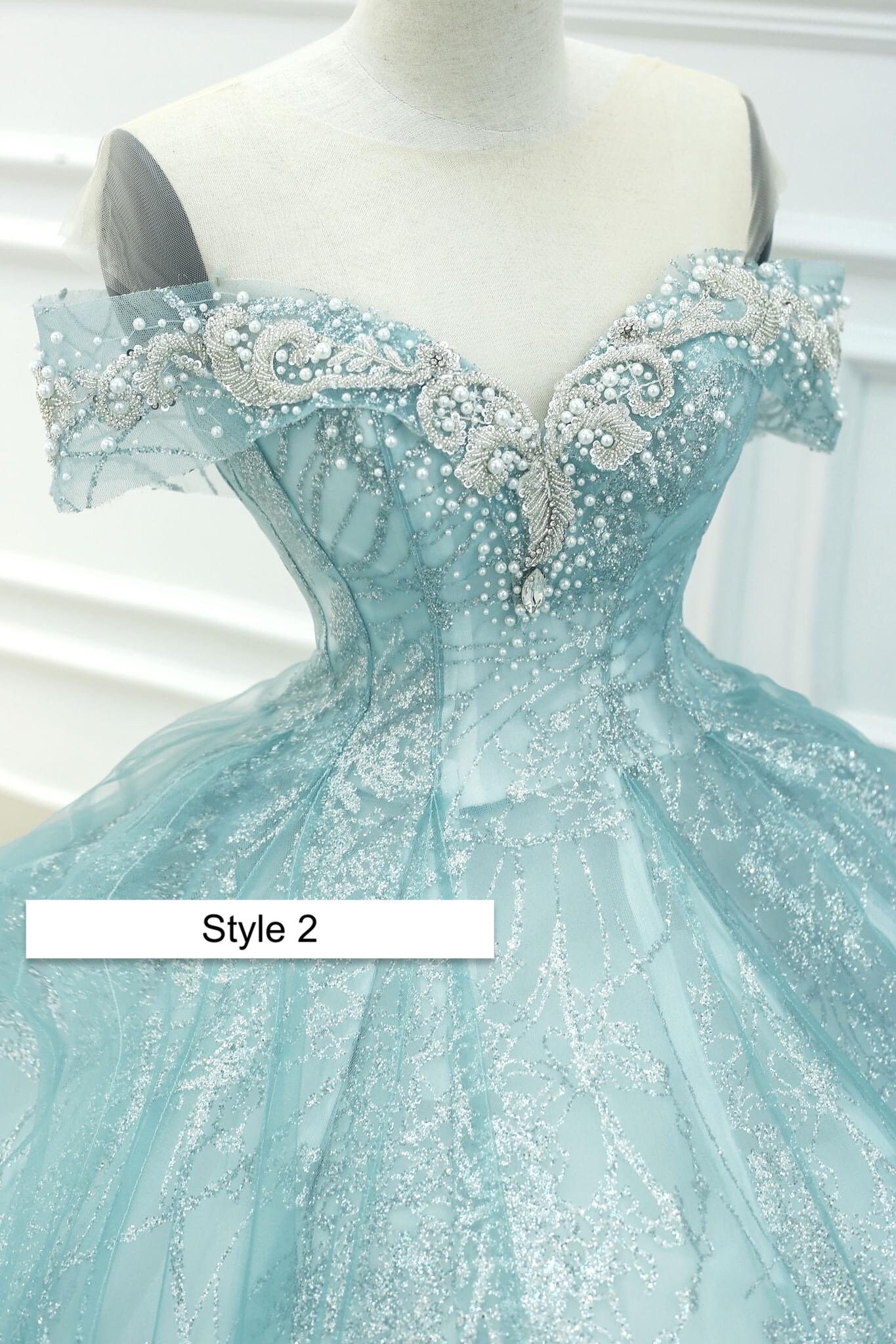 Beaded Sparkle Ball Gown 