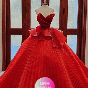 Layered/ Tiered/ Pleated Tulle Skirt off the Shoulder Red - Etsy