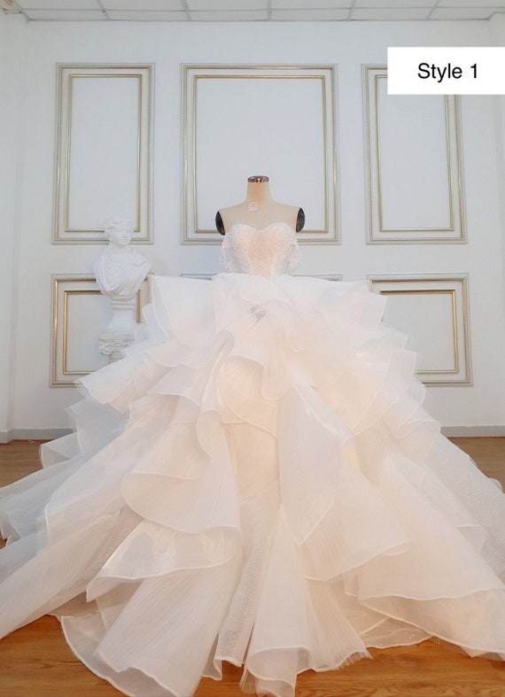Julieta Mesh Corset Style Mini Wedding Dress with Overlay Skirt by Olya Mak  Bridal