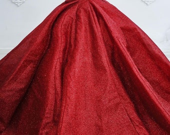 Crimson red ball gown best sale