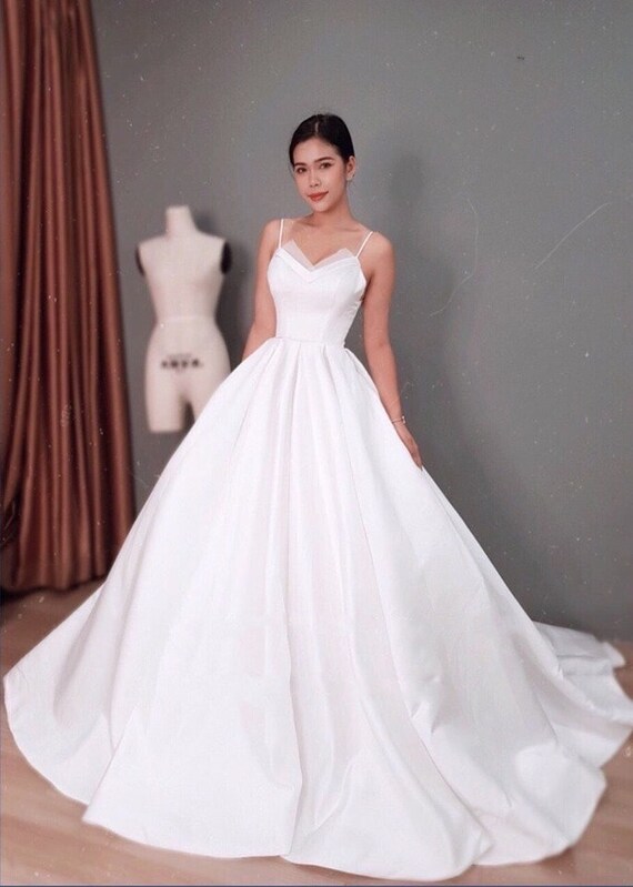 white satin bridal