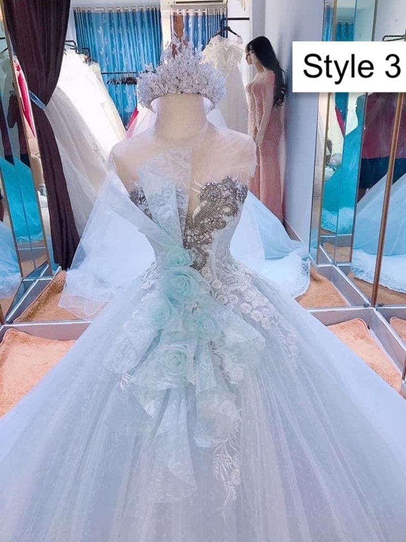 Aqua Blue Mint Blue Sky Blue Beaded Sparkle Ball Gown Etsy