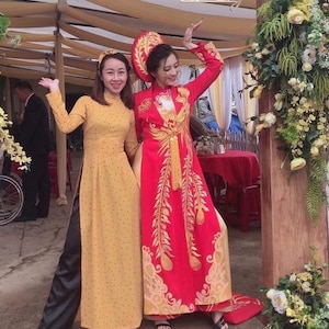 Red Bridal Overcoat for Traditional Vietnamese Wedding Ao Dai - Etsy