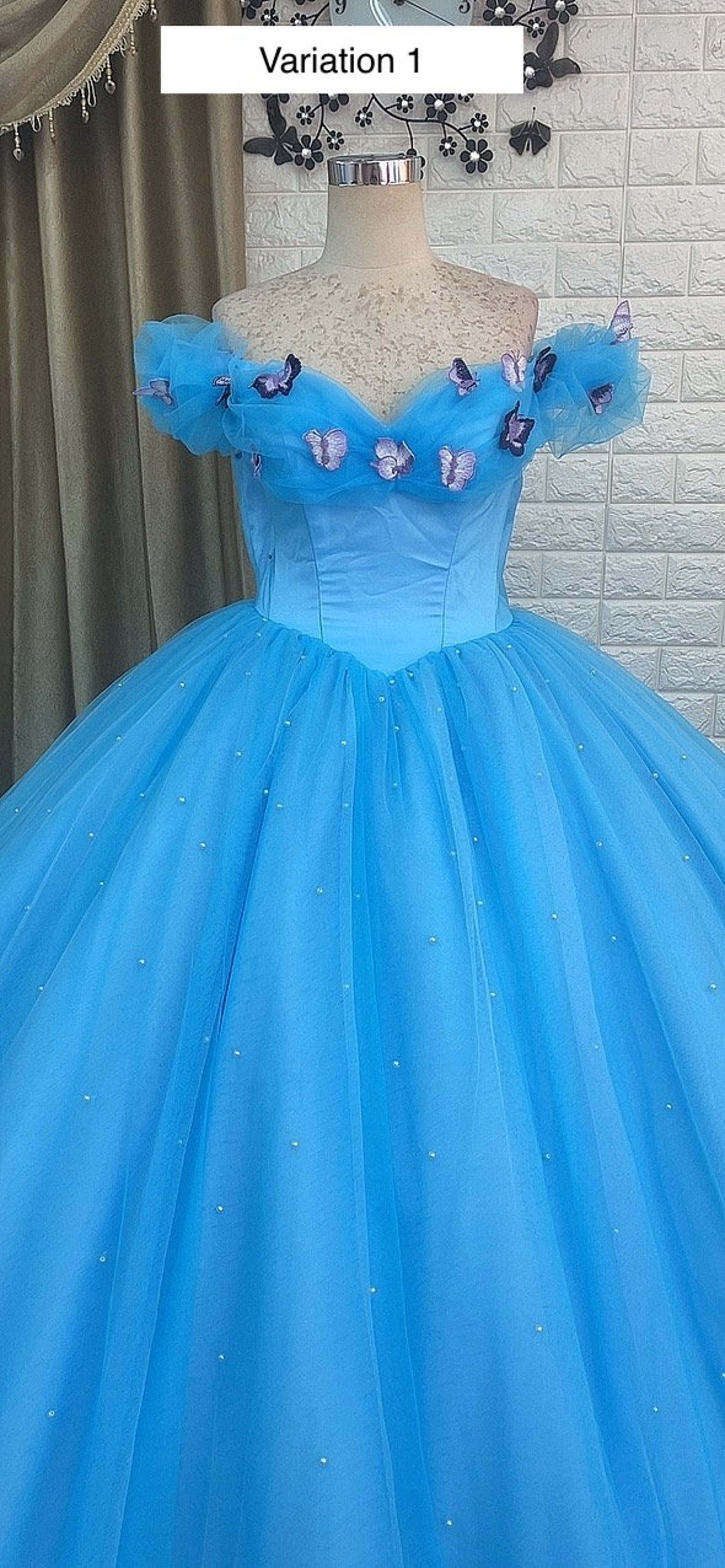 Cinderella Live Action Inspired Costume Blue/purple off the | Etsy