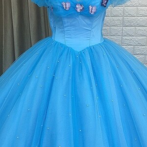 Cinderella Live Action Inspired Costume Blue/purple off the - Etsy