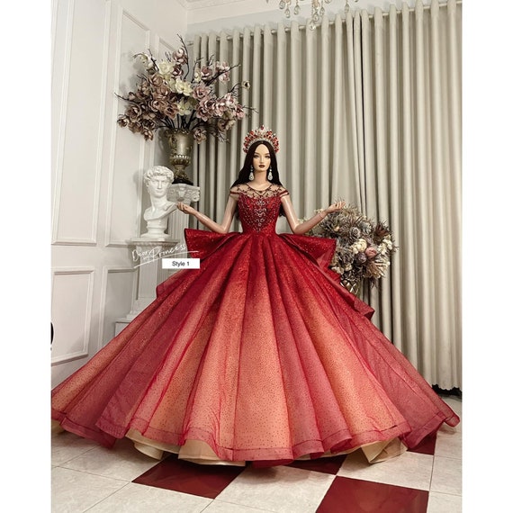 Red Wedding Dress Lace Bridal Ball Gown Feather Llike Bridal Dresses H988 -  China Wedding Dresses and Wedding Dress price | Made-in-China.com