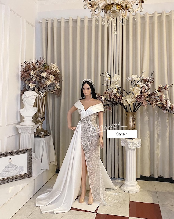 Vestidos elegantes con cola hot sale