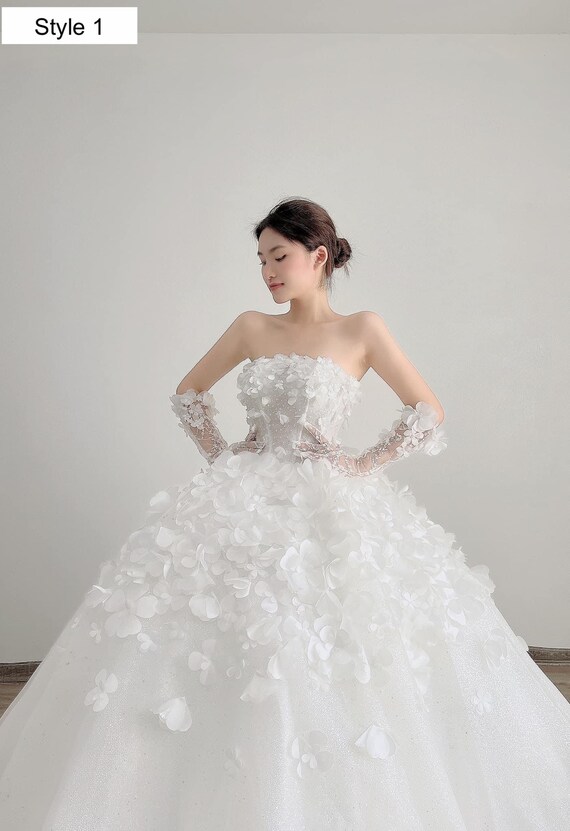 Garden style wedding dress hot sale