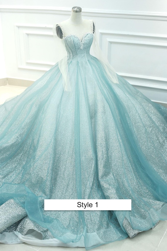 Various Styles Pastel Mint Green Floral Lace Ball Gown -  Israel