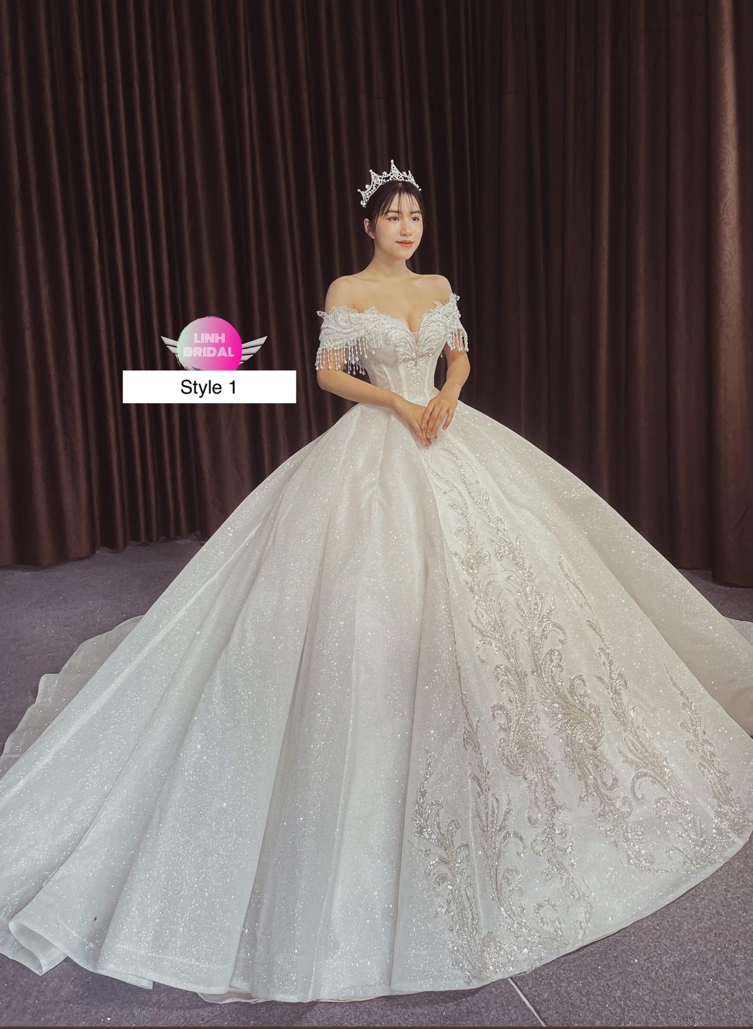 Princess Style Lace Wedding Dress Ball Gown, Beach Bride Dress