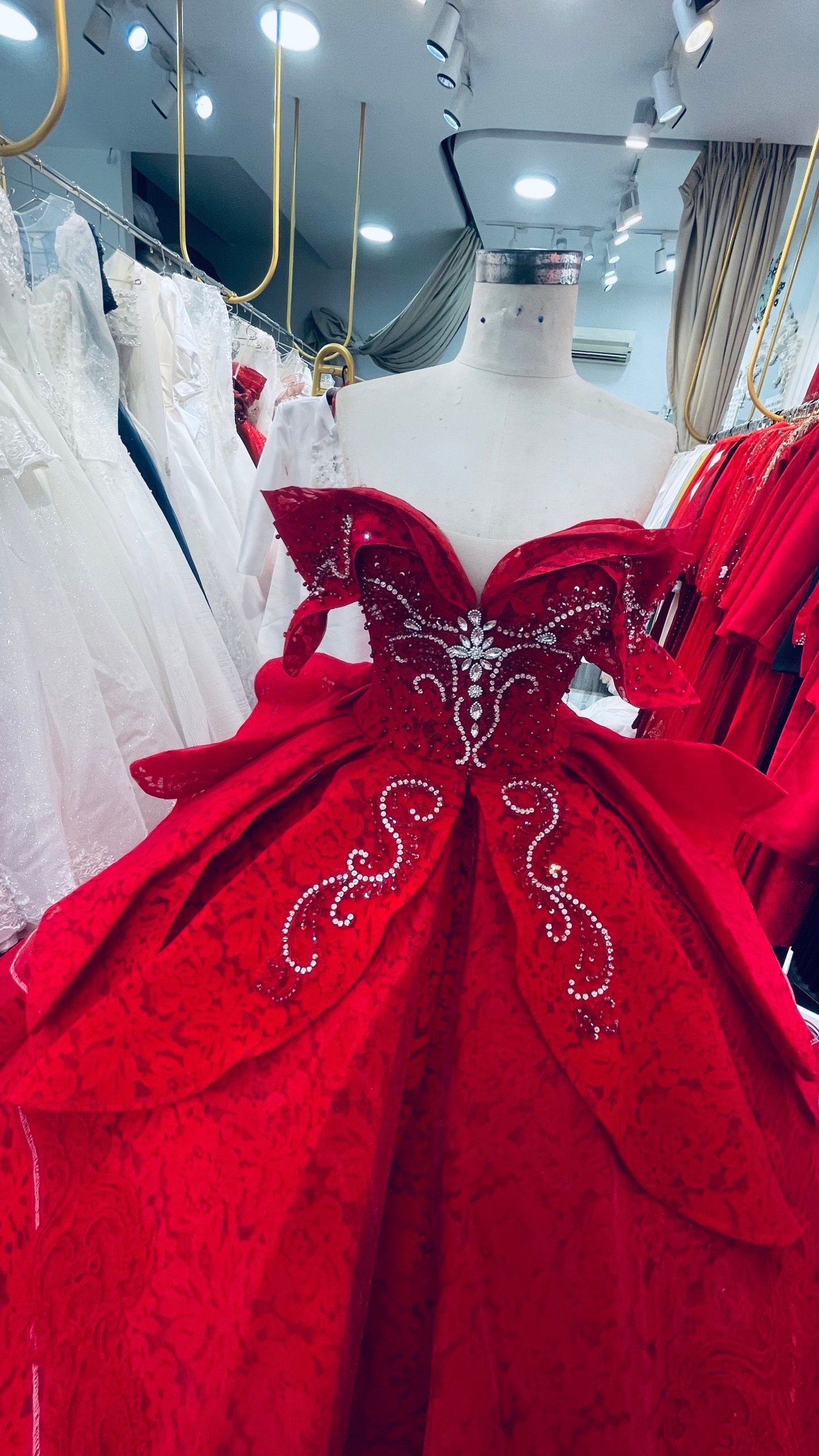 Bold and Beautiful Red Debutante Gown – Camille Garcia Bridal Couture