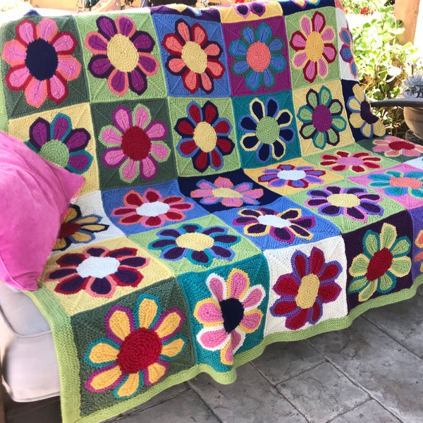 Flower Show Blanket - Knitting Pattern