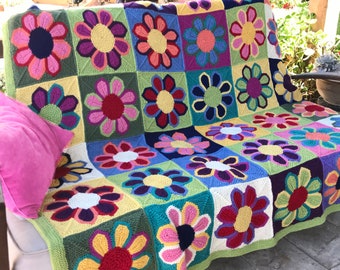 Flower Show Blanket - Knitting Pattern