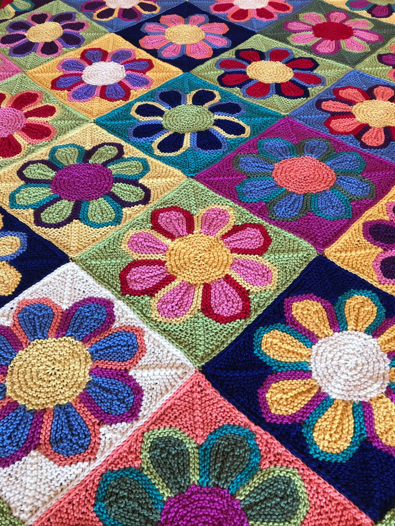 Flower Show Blanket Knitting Pattern - Etsy UK