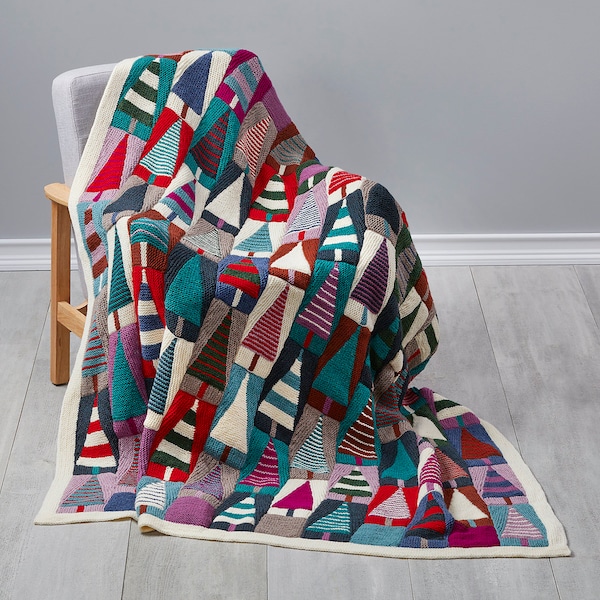 Festive Forest Blanket - Knitting Pattern