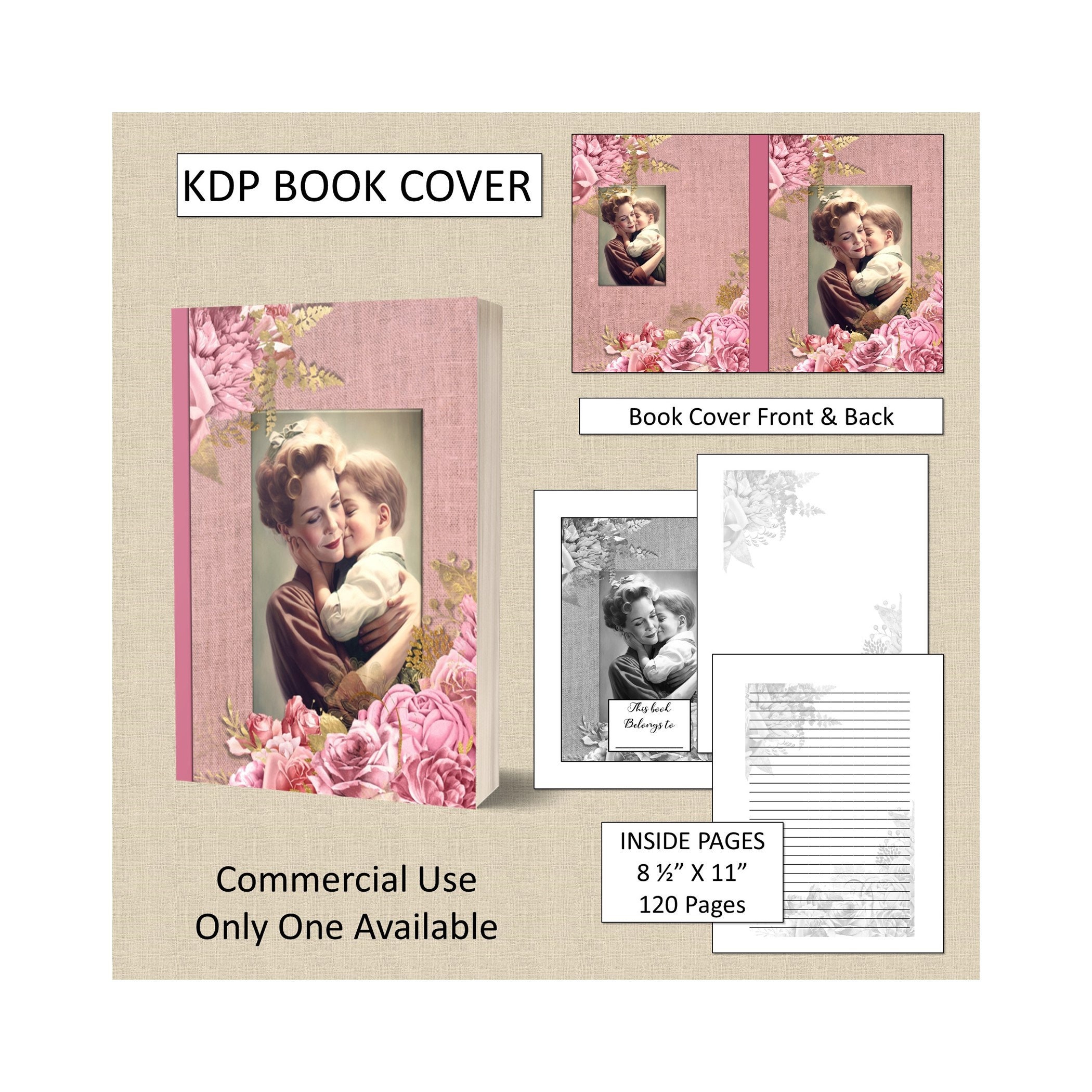 Mother Book Cover Design KDP Book Cover Kindle Cover Template KDP Cover