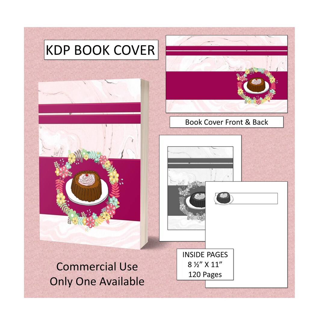 Pretty Cake Cover Design KDP Book Cover Kindle Cover Template KDP Cover Premade Book Covers