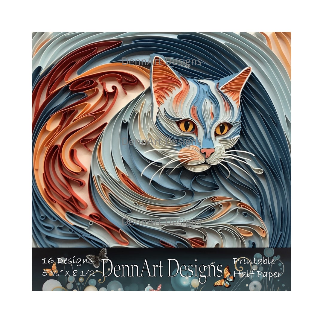 Cat Scrapbook Paper Printable Paper Scrapbooking Paper Junk Journal