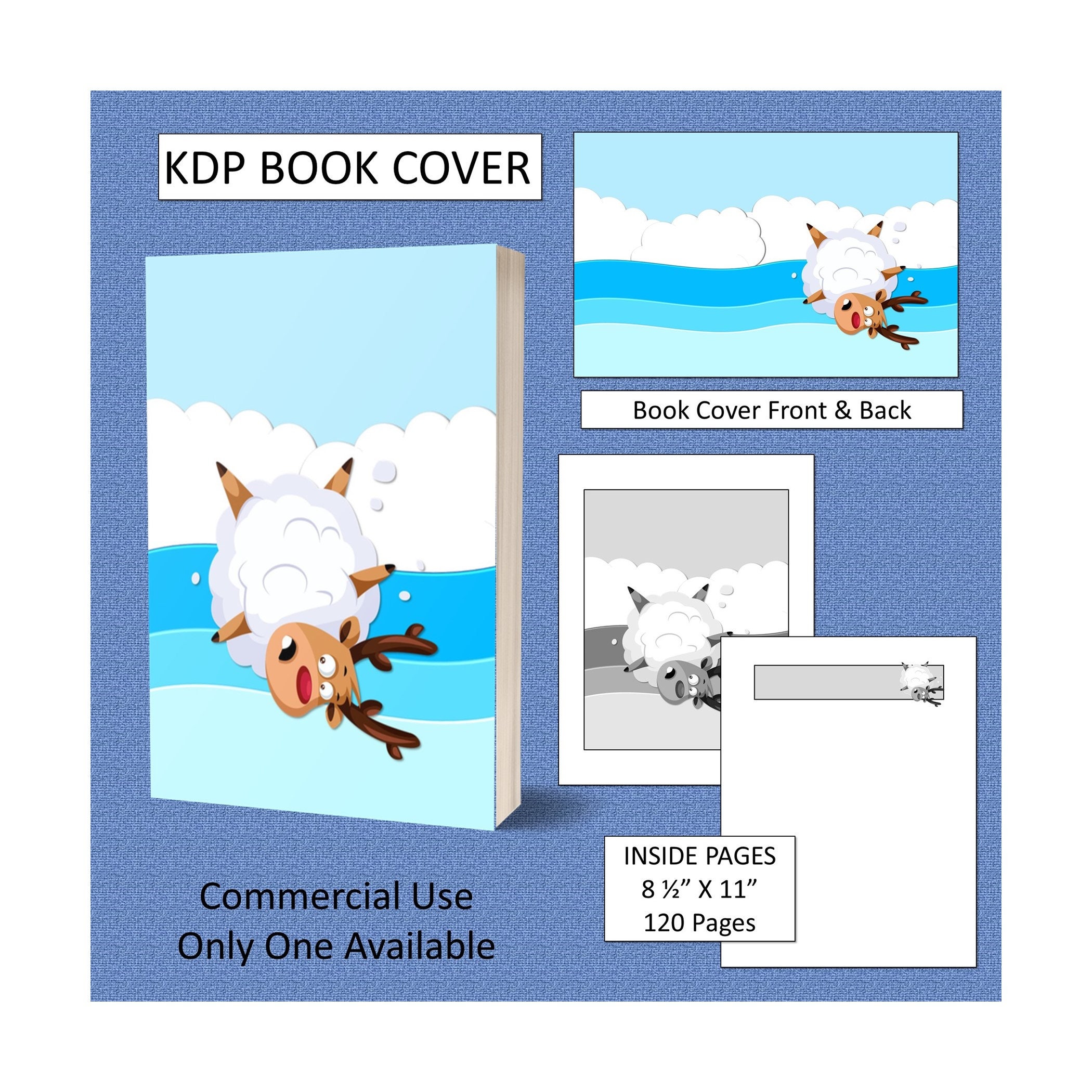 Download Christmas Reindeer KDP Book Cover Kindle Cover Template ...