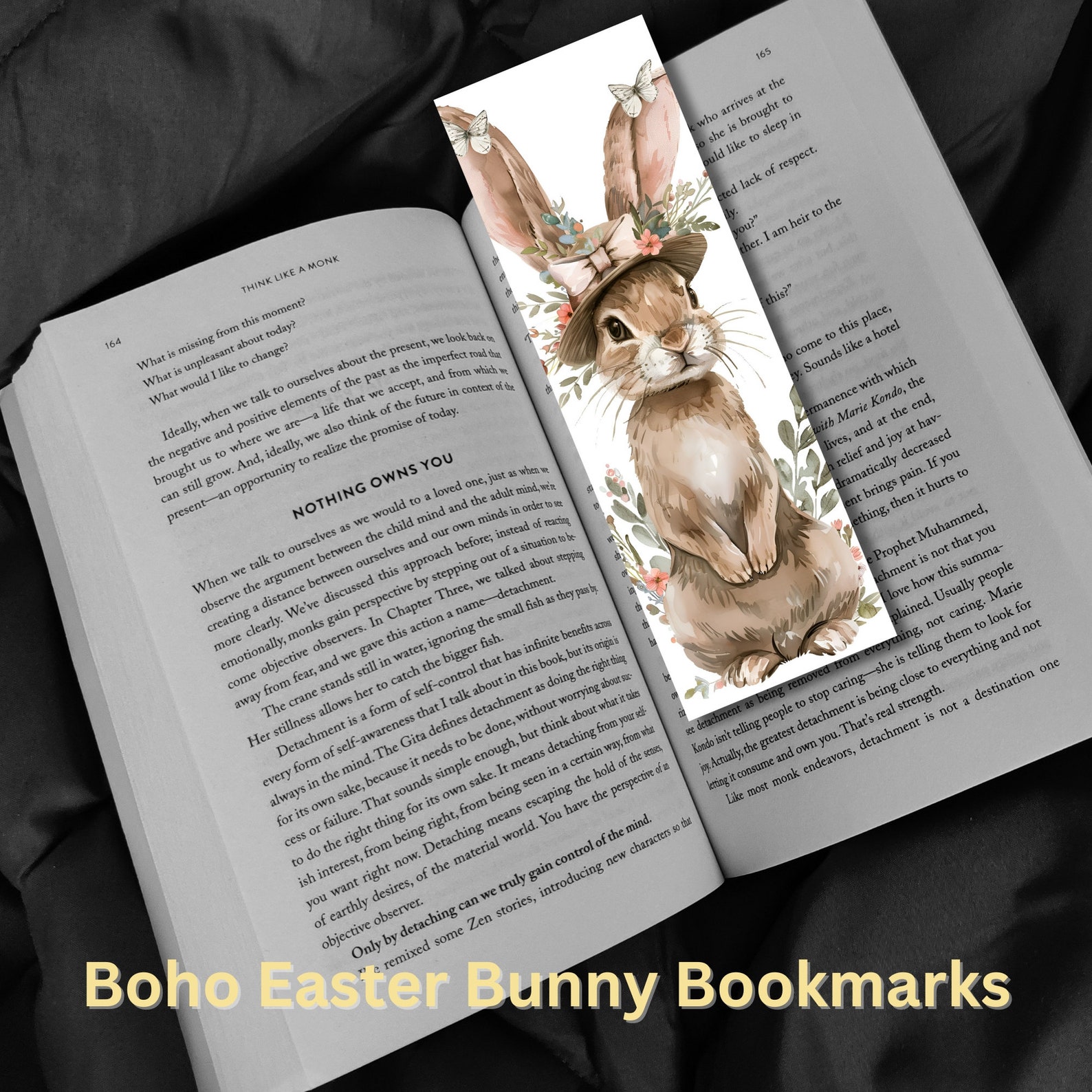 Boho Easter Bunny Bookmarks Set Cute Bunny Bookmarks Book Lovers Gifts ...