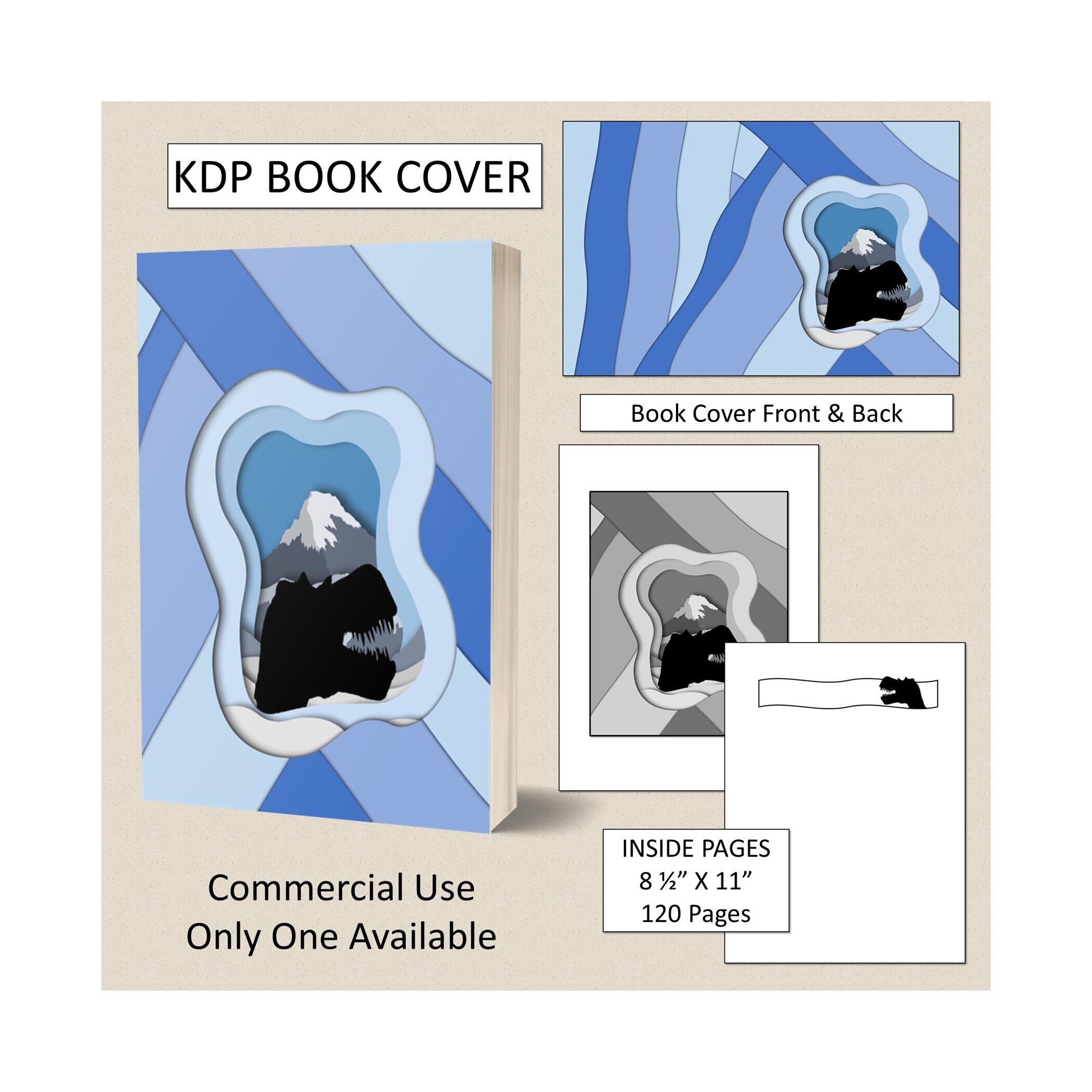Download Dinosaur Kids Kdp Book Cover Kindle Cover Template Kdp Cover Premade Book Covers