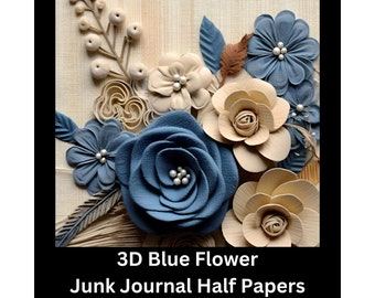 Floral Scrapbook Paper, 8.5x11 Sheet, Rose Digital Paper, Junk Journal  Sheets, Floral Collage Sheet, Digital Download 2588 