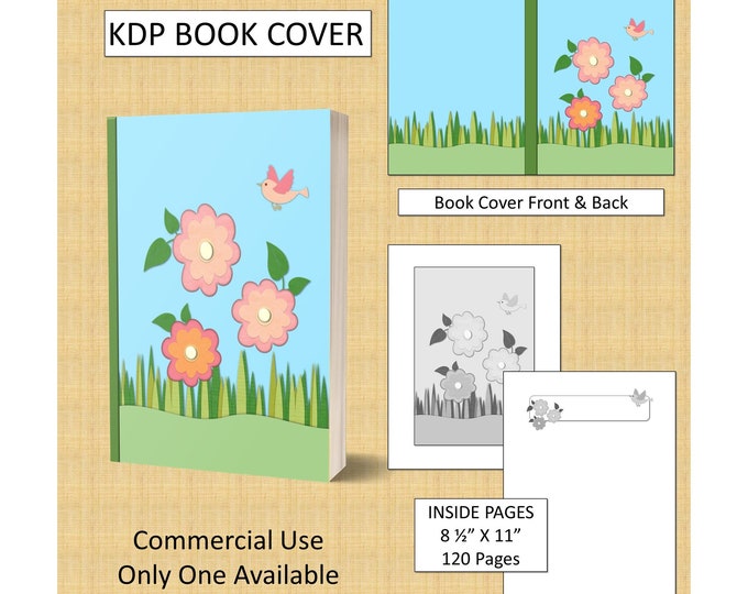 Cute Bird Flower Book Cover Design