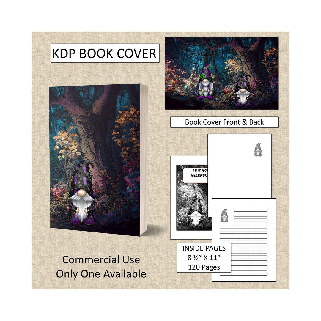 Fantasy Gnome Book Cover Design KDP Book Cover Kindle Cover Template